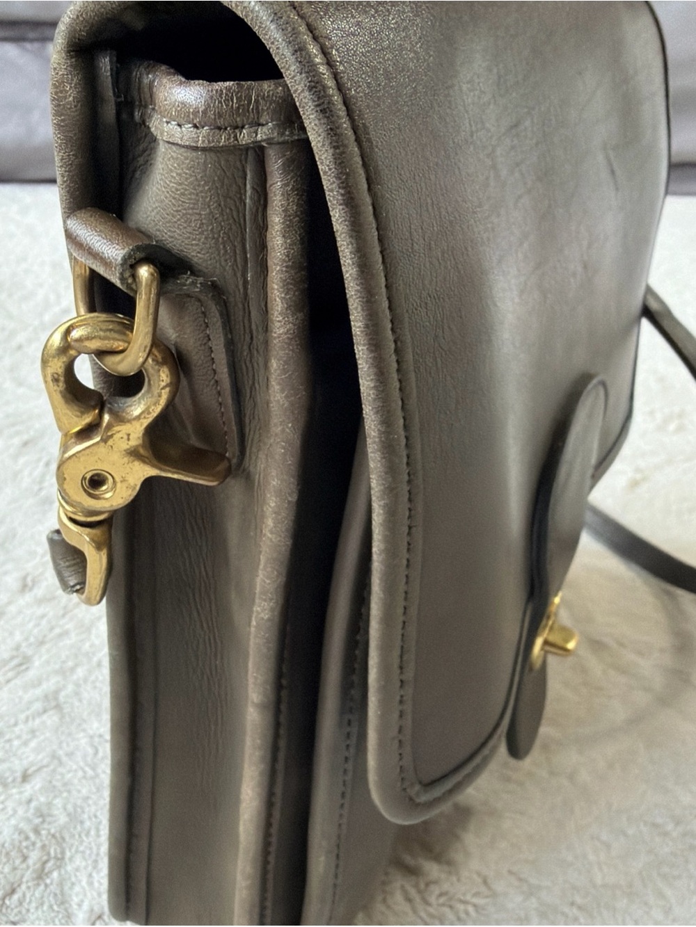Vintage Coach Station Crossbody Bag No 0710-351 RARE Dark Olive Green! Pre-1994. - Picture 15 of 15